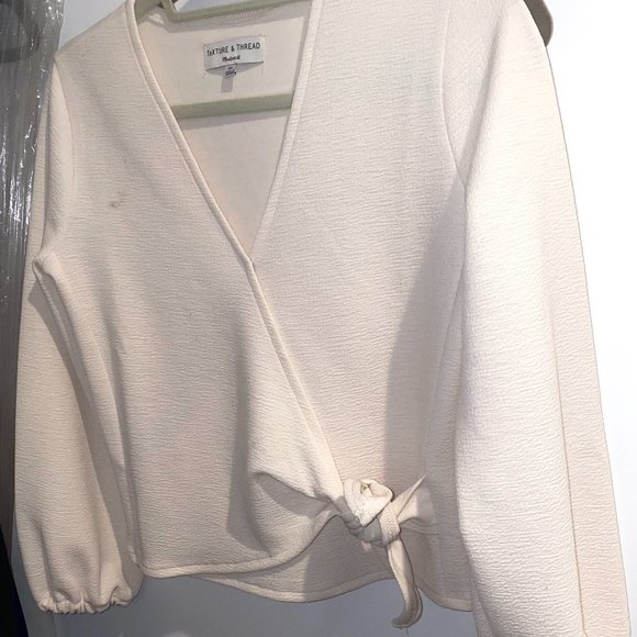 Madewell Texture & Thread Wrap Top Long Sleeve - Picture 5 of 8